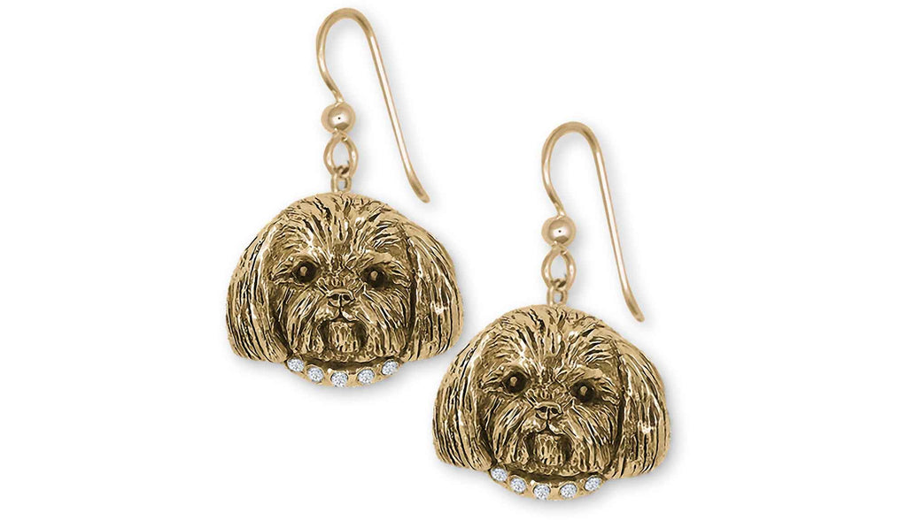 Shih Tzu Charms Shih Tzu Earrings 14k Gold Vermeil Shih Tzu Jewelry Shih Tzu jewelry