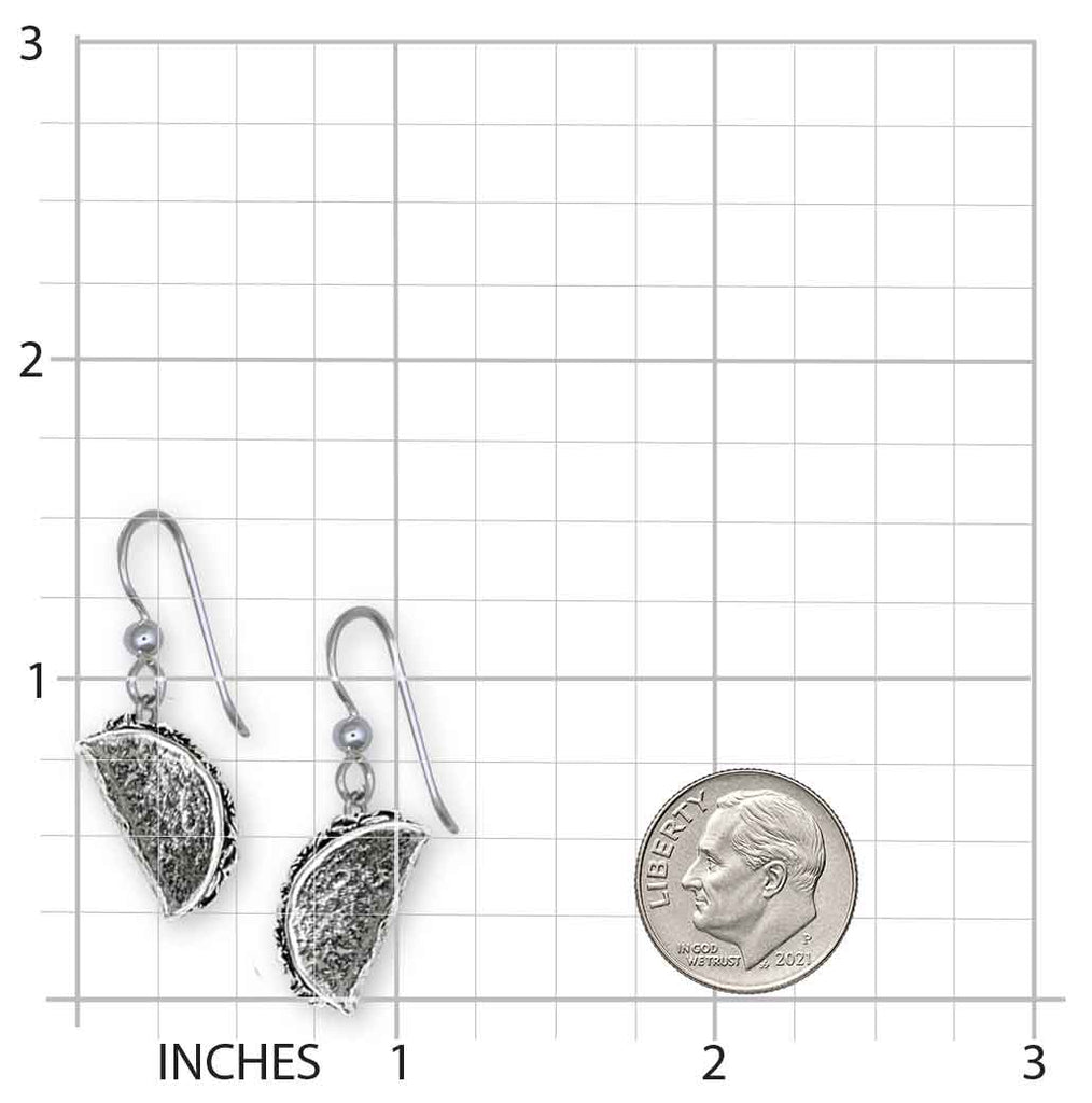 Taco Earrings Sterling Silver Food Jewelry, Handmade Taco Jewelry, Mexican Food Earrings, Foodie Gift TAC1-E