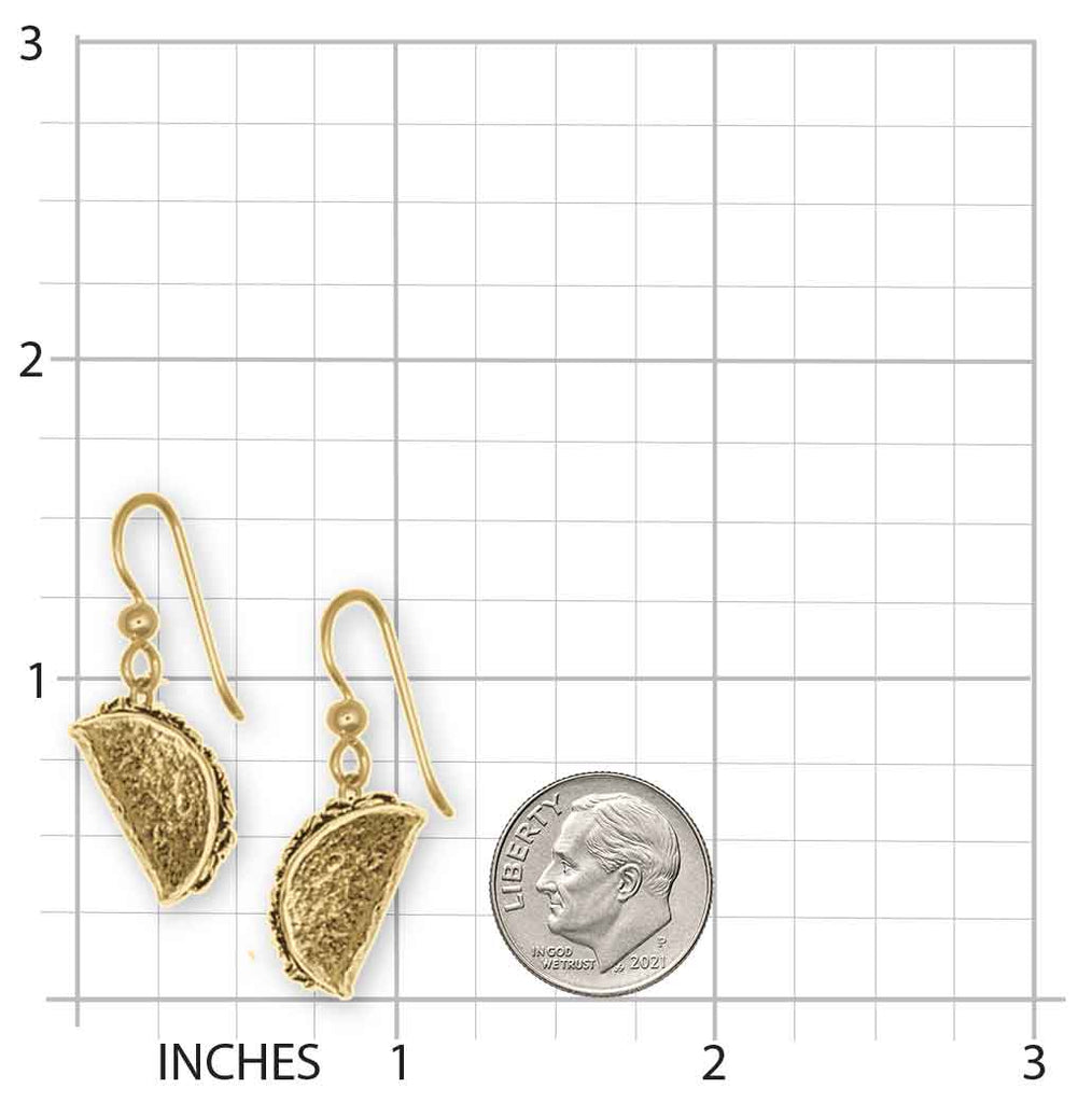 Taco Earrings 14k Gold Vermeil Food Jewelry, Handmade Taco Jewelry, Mexican Food Earrings, Foodie Gift TAC1-EVM