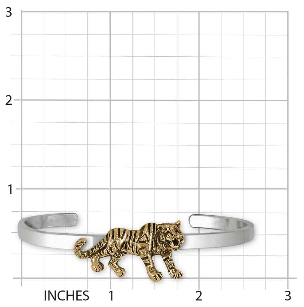Tiger Bracelet 14k Gold Vermeil Handmade Tiger Jewelry  TIG2-CBVM