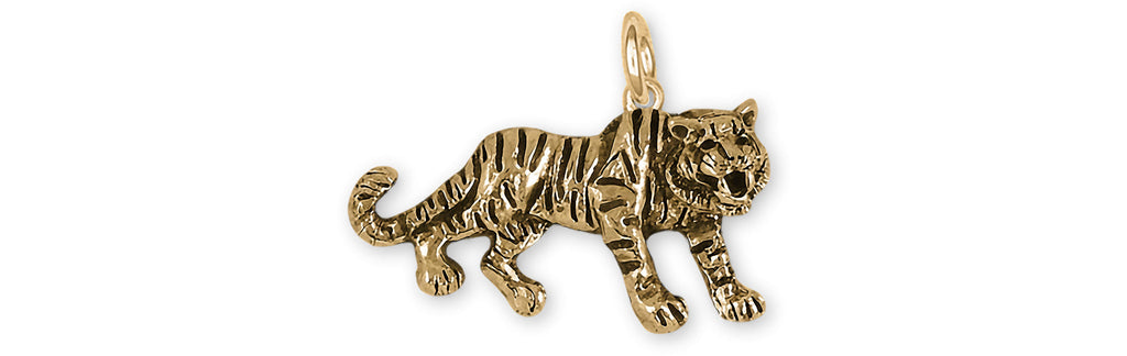 Tiger Charms Tiger Charm 14k Gold Vermeil Tiger Jewelry Tiger jewelry