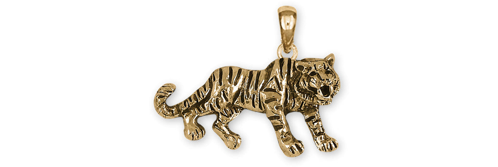 Tiger Charms Tiger Pendant 14k Gold Vermeil Tiger Jewelry Tiger jewelry