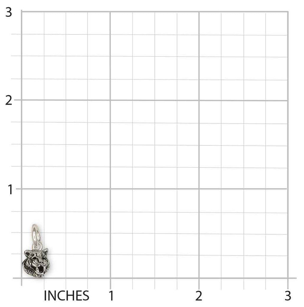 Tiger Charm Sterling Silver Handmade Tiger Jewelry  TIG2H-C