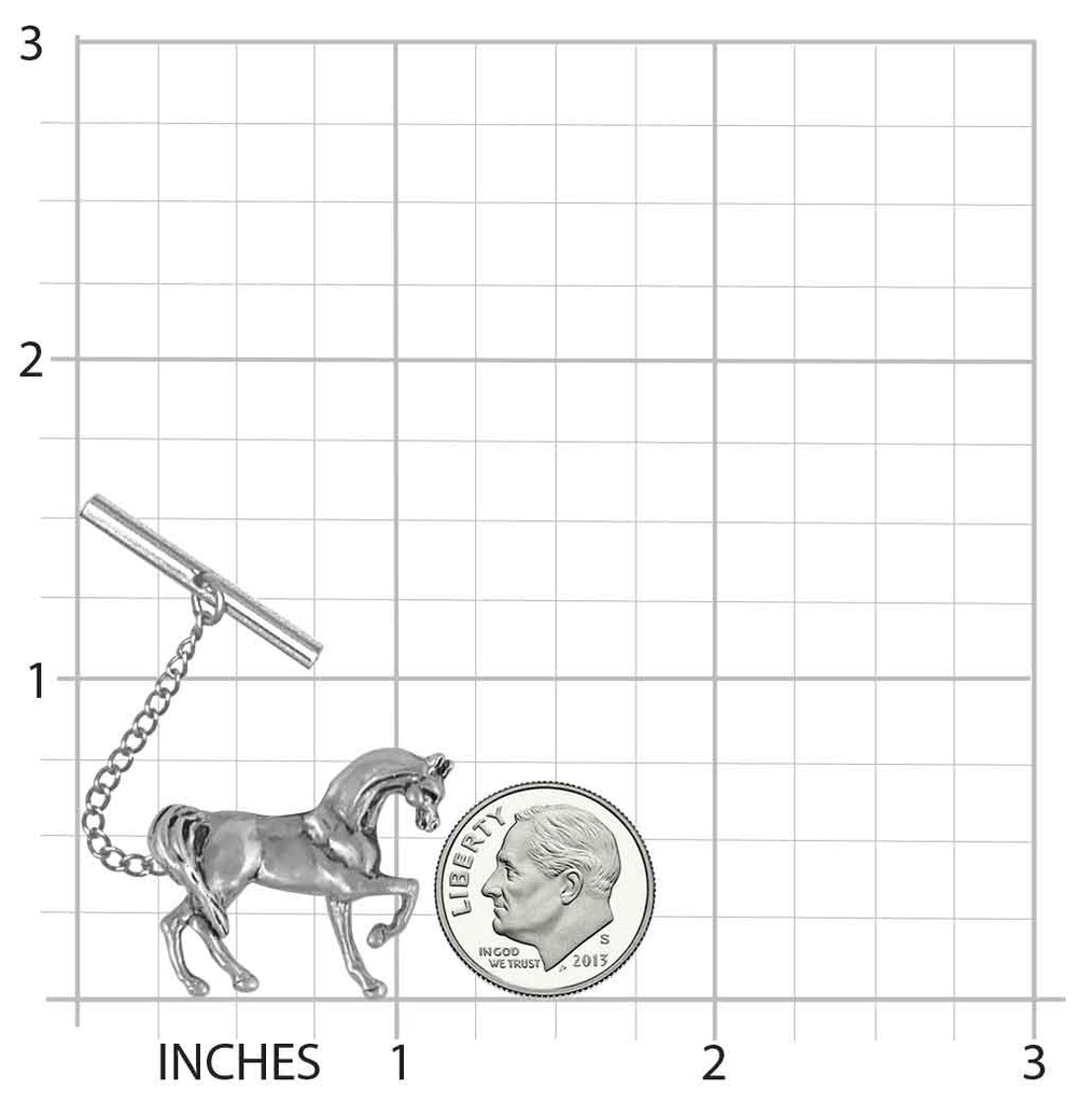 Horse Tie Tack Jewelry Sterling Silver Handmade Horse Tie Tack EQU12-TT