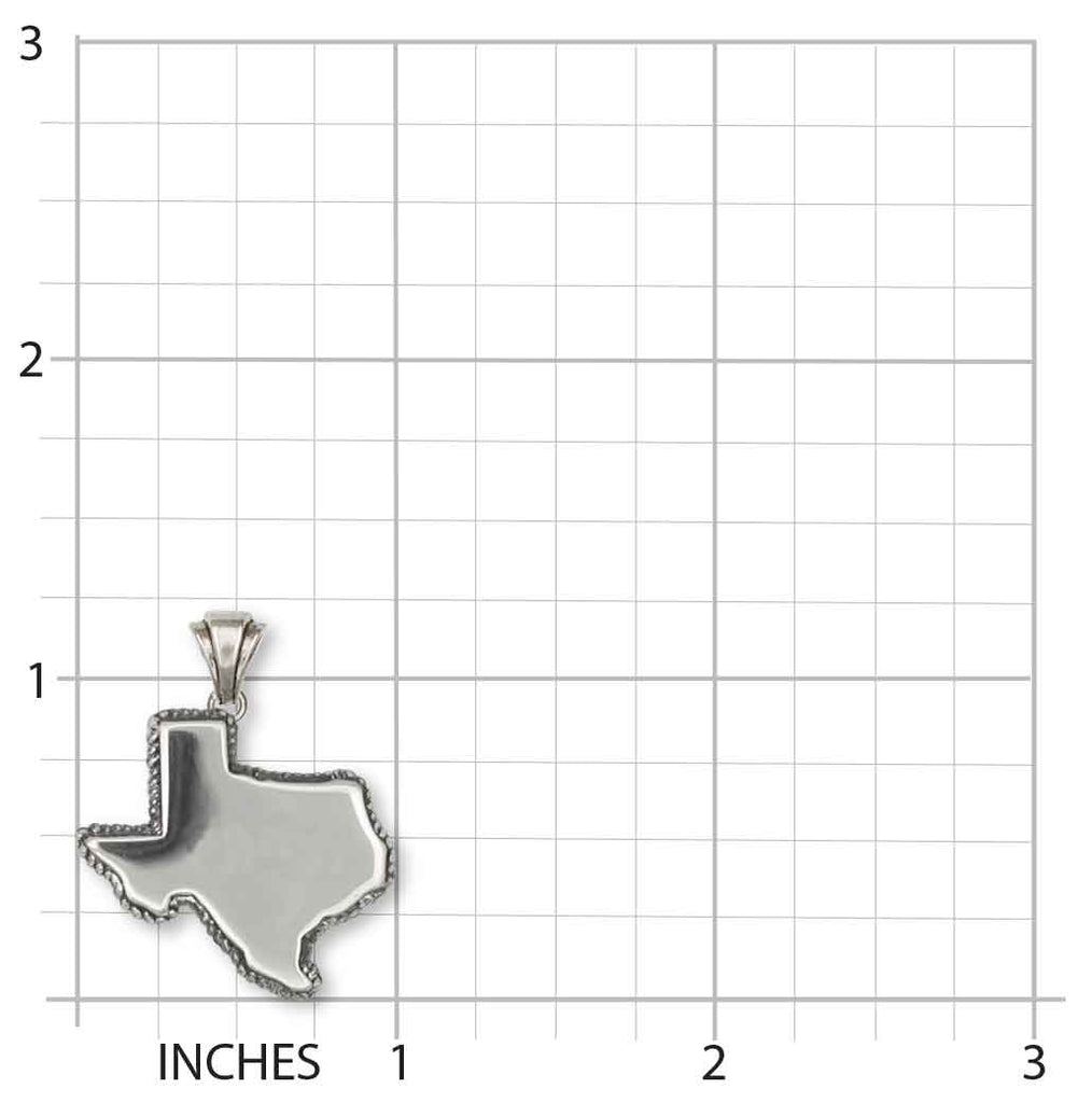 Texas Personalized Pendant Sterling Silver Handmade State Of Texas Jewelry  TX22S-P
