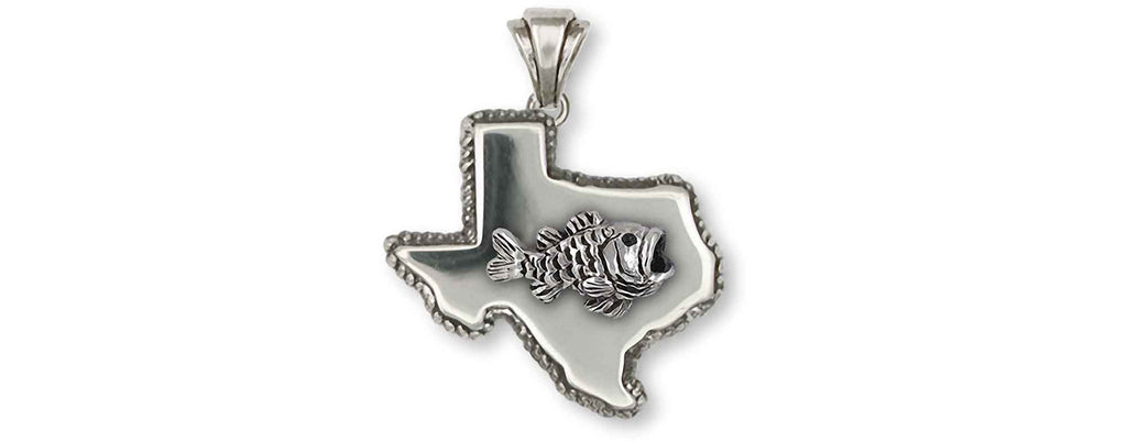 Texas Charms Texas Pendant Sterling Silver State Of Texas Sport Fishing Jewelry Texas jewelry