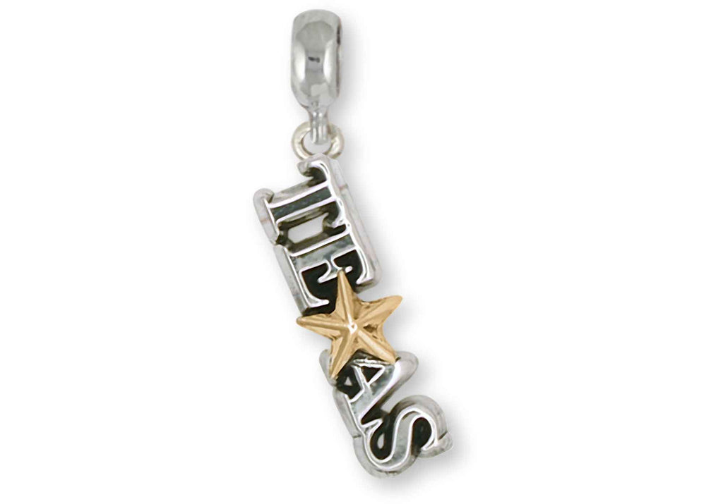 Texas Star Charms Texas Star Charm Slide Sterling Silver Texas Star Jewelry Texas Star jewelry