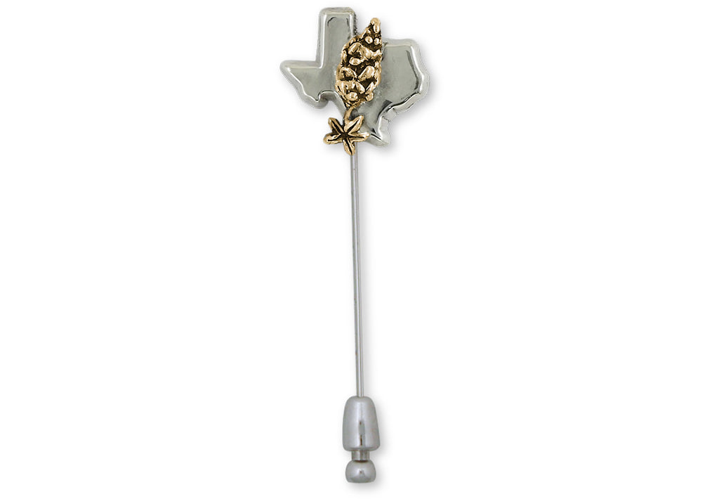 Texas Bluebonnet Charms Texas Bluebonnet Brooch Pin 14k Gold Vermeil Bluebonnet Flower Jewelry Texas Bluebonnet jewelry