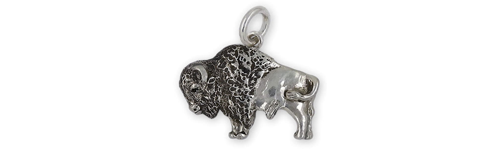 Bison Charms Bison Charm Sterling Silver Bison And Buffalo Jewelry Bison jewelry