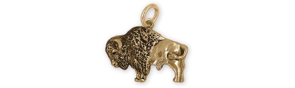 Bison Charms Bison Charm 14k Yellow Gold Bison And Buffalo Jewelry Bison jewelry