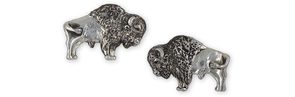 Bison Charms Bison Cufflinks Sterling Silver Bison And Buffalo Jewelry Bison jewelry