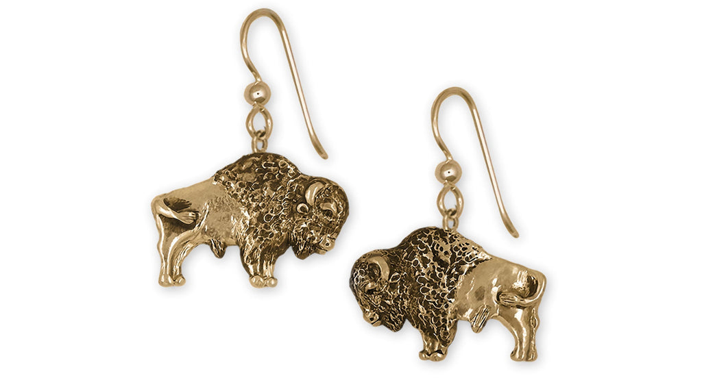 Bison Charms Bison Earrings 14k Gold Vermeil Bison And Buffalo Jewelry Bison jewelry