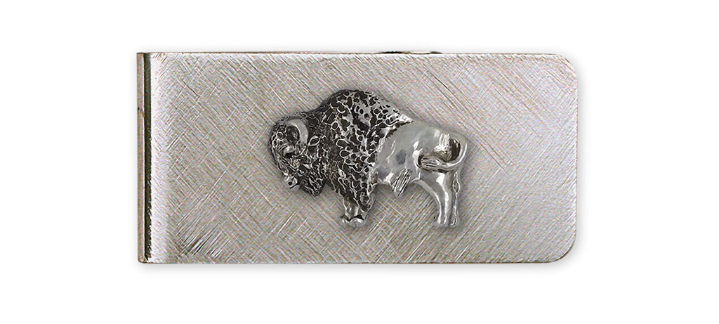 Bison Charms Bison Money Clip Sterling Silver And Stainless Steel Bison And Buffalo Jewelry Bison jewelry