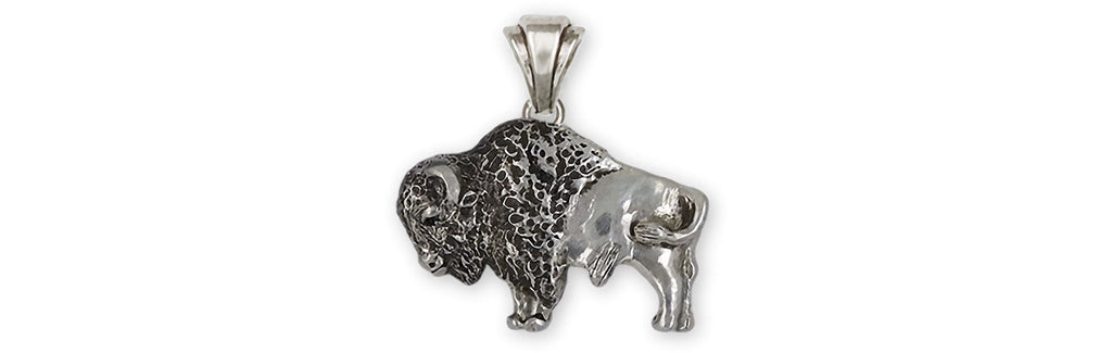 Bison Charms Bison Pendant Sterling Silver Bison And Buffalo Jewelry Bison jewelry