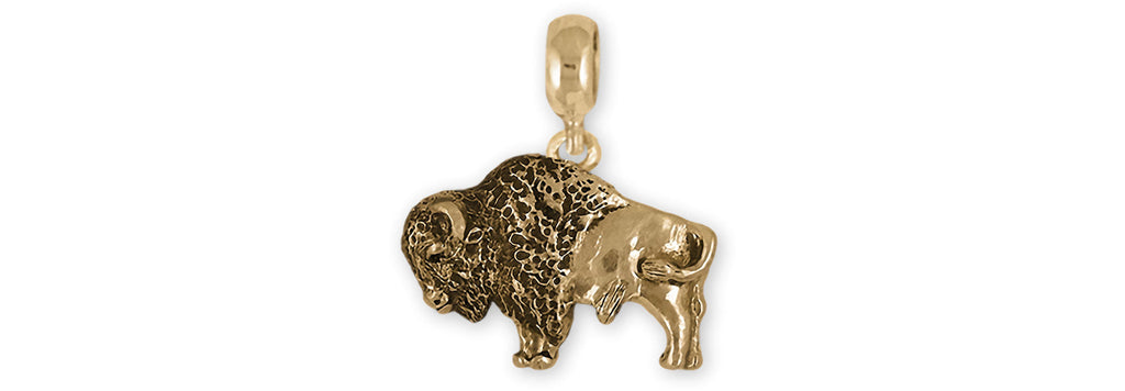 Bison Pandora Charms Bison Pandora Charm Slide 14k Yellow Gold Bison And Buffalo Pandora Jewelry Bison Pandora jewelry