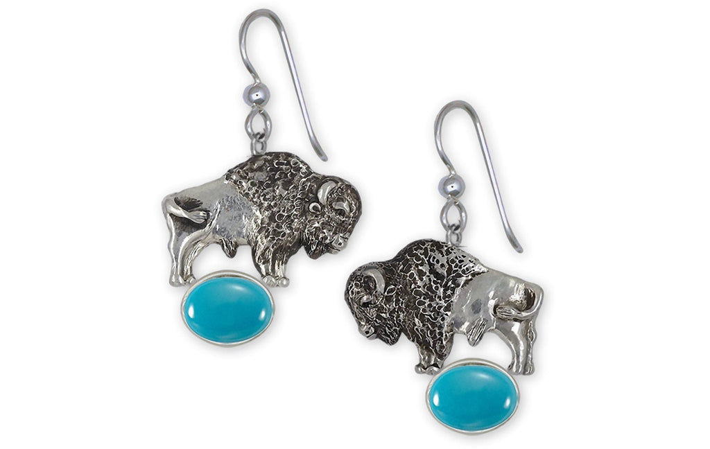 Bison Charms Bison Earrings Sterling Silver Bison And Buffalo Jewelry Bison jewelry