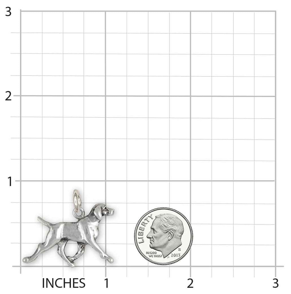 Vizsla Charm Jewelry Sterling Silver Handmade Dog Charm VZ6-C