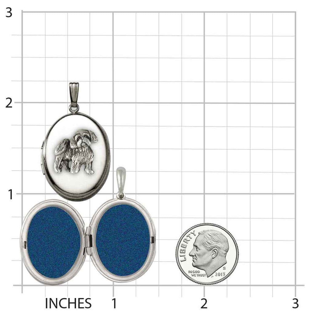Shih Tzu Photo Locket Handmade Sterling Silver Jewelry SZ27-V