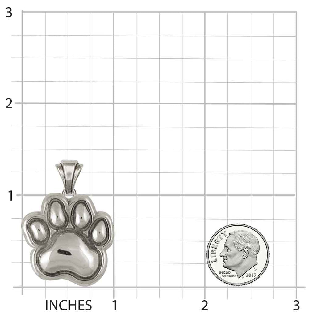 Dog Paw Pendant Jewelry Sterling Silver Handmade Dog Pendant PW20-P