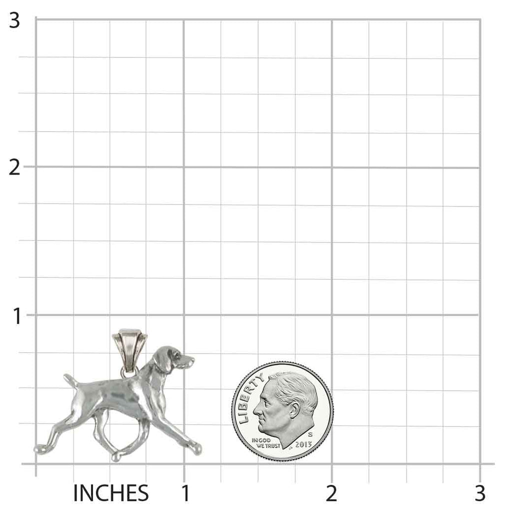 Weimaraner Pendant Jewelry Sterling Silver Handmade Dog Pendant WM4-P