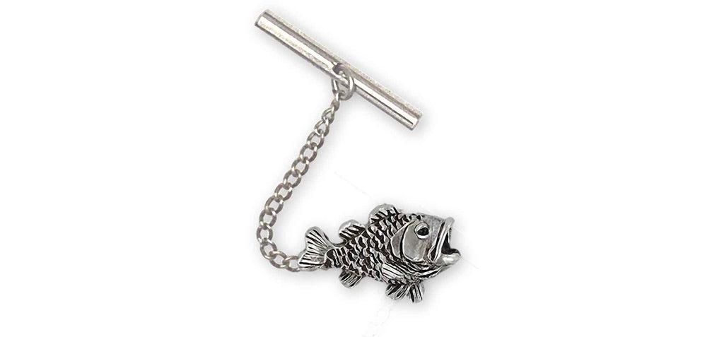 Wide Mouth Bass Charms Wide Mouth Bass Tie Tack Sterling Silver Wide Mouth Bass Jewelry Wide Mouth Bass jewelry