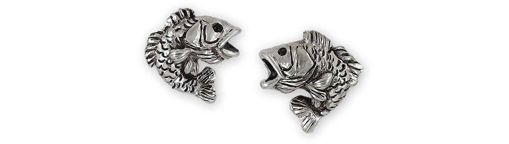 Wide Mouth Bass Charms Wide Mouth Bass Earrings Sterling Silver Wide Mouth Bass Jewelry Wide Mouth Bass jewelry