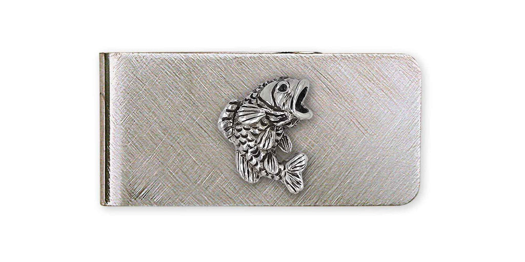 Wide Mouth Bass Charms Wide Mouth Bass Money Clip Sterling Silver And Stainless Steel Wide Mouth Bass Jewelry Wide Mouth Bass jewelry