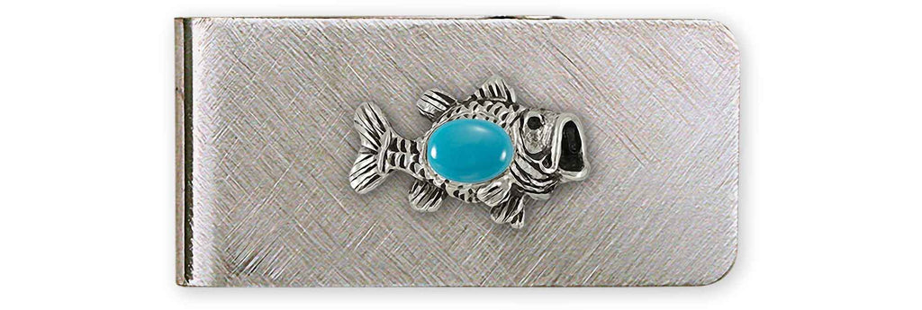 Wide Mouth Bass Charms Wide Mouth Bass Money Clip Sterling Silver Wide Mouth Bass Jewelry Wide Mouth Bass jewelry