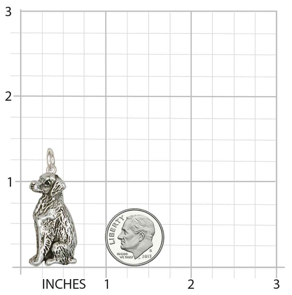 Brittany Dog Charm Handmade Sterling Silver Dog Jewelry BR2-C