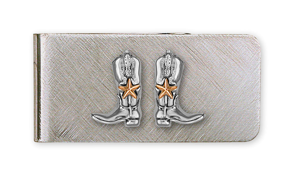 Boot Charms Boot Money Clip Sterling Silver And Stainless Steel Western Boot Jewelry Boot jewelry
