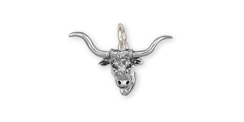 Longhorn Charms Longhorn Charm Sterling Silver Longhorn Jewelry Longhorn jewelry