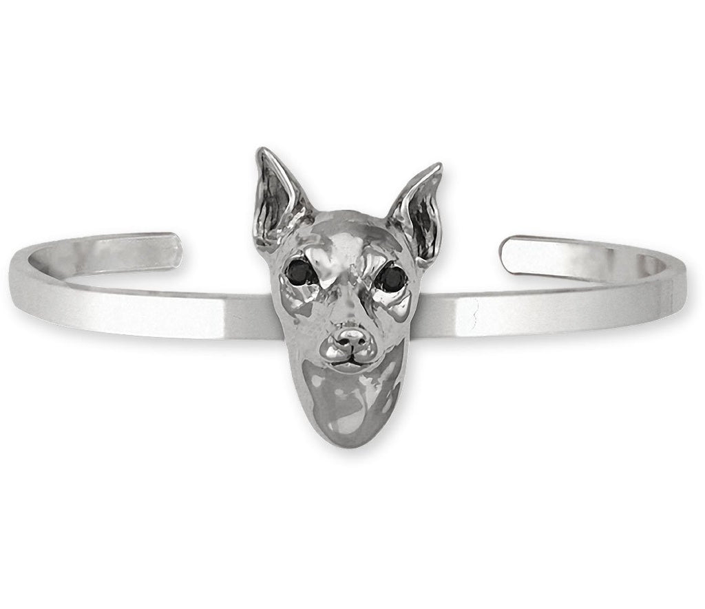 Min Pin Charms Min Pin Bracelet Sterling Silver Miniature Pinscher Jewelry Min Pin jewelry