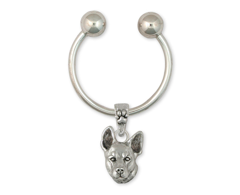 Australian Cattle Dog Charms Australian Cattle Dog Key Ring Sterling Silver Dog Jewelry Australian Cattle Dog jewelry