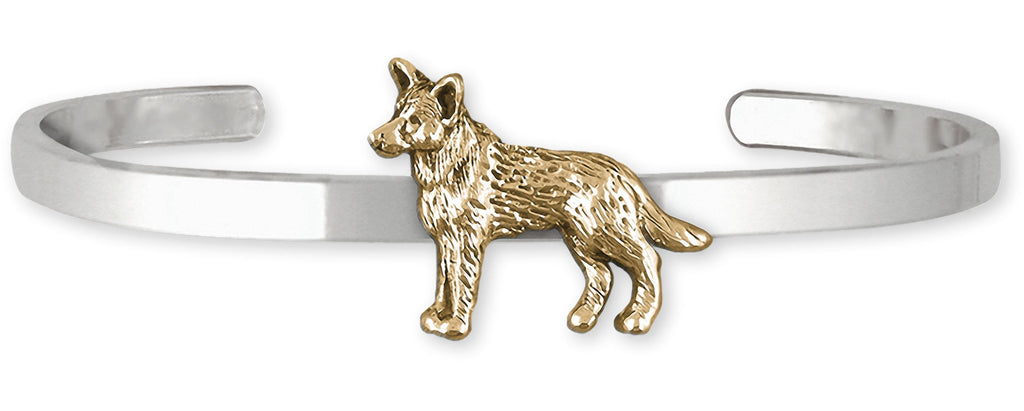 Australian Cattle Dog Charms Australian Cattle Dog Bracelet Silver And 14k Gold Cattle Dog Jewelry Australian Cattle Dog jewelry