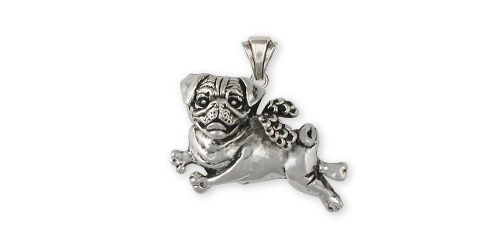 Pug Angel Charms Pug Angel Pendant Sterling Silver Dog Jewelry Pug Angel jewelry