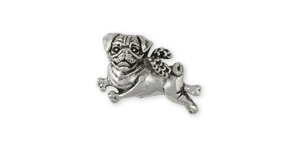 Pug Angel Charms Pug Angel Brooch Pin Sterling Silver Dog Jewelry Pug Angel jewelry