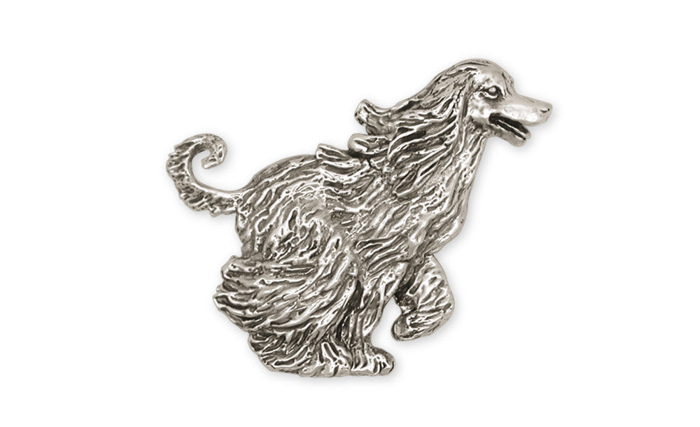 Afghan Hound Charms Afghan Hound Brooch Pin Sterling Silver Dog Jewelry Afghan Hound jewelry
