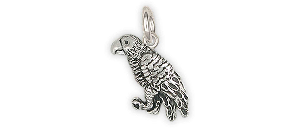 African Grey Charms African Grey Charm Sterling Silver African Grey Jewelry African Grey jewelry