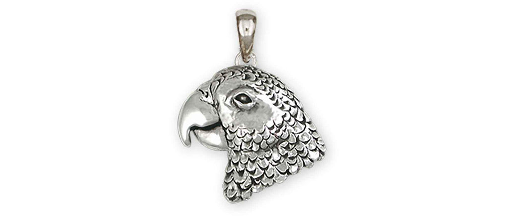 African Grey Charms African Grey Pendant Sterling Silver African Grey Jewelry African Grey jewelry