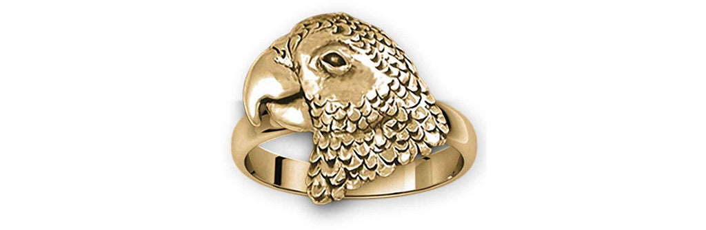 African Grey Charms African Grey Ring 14k Gold African Grey Jewelry African Grey jewelry