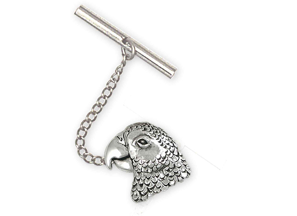 African Grey Charms African Grey Tie Tack Sterling Silver African Grey Jewelry African Grey jewelry