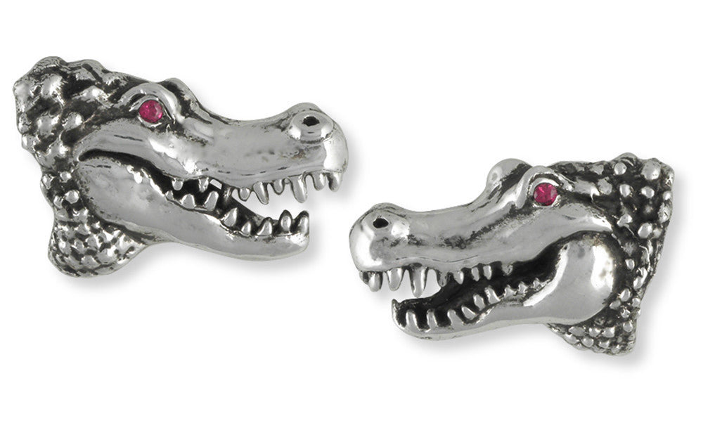 Alligator Cuff Links Jewelry Handmade Sterling Silver ALG1-CL