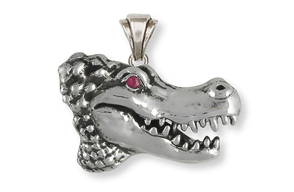 Alligator Pendant Jewelry Handmade Sterling Silver ALG1R-P