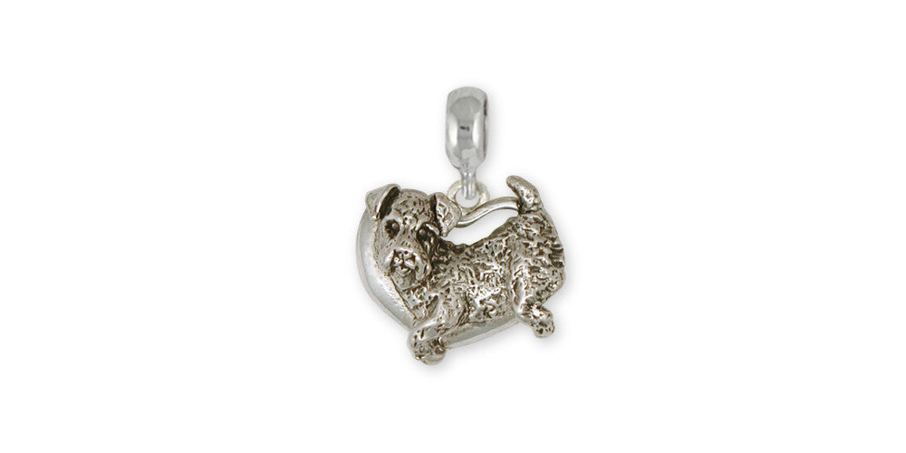 Airedale Terrier Charms Airedale Terrier Charm Slide Sterling Silver Dog Jewelry Airedale Terrier jewelry