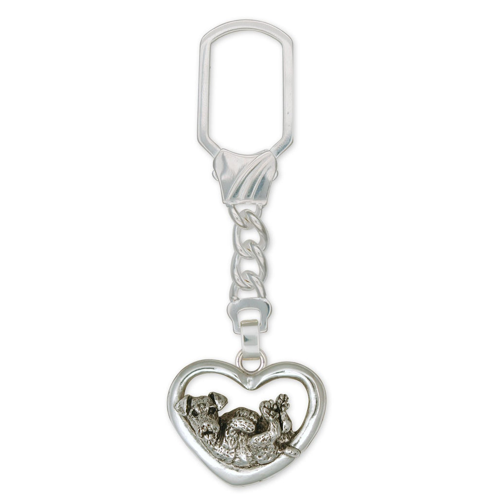 Welsh Terrier Charms Welsh Terrier Key Ring Sterling Silver Dog Jewelry Welsh Terrier jewelry