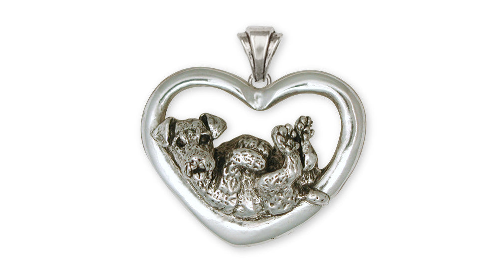 Airedale Terrier Charms Airedale Terrier Pendant Sterling Silver Dog Jewelry Airedale Terrier jewelry