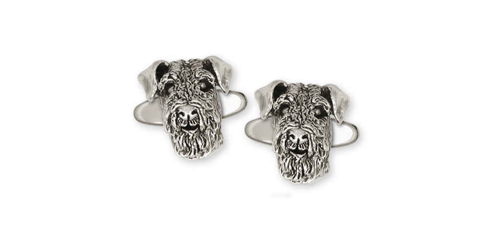 Airedale Terrier Charms Airedale Terrier Cufflinks Sterling Silver Dog Jewelry Airedale Terrier jewelry