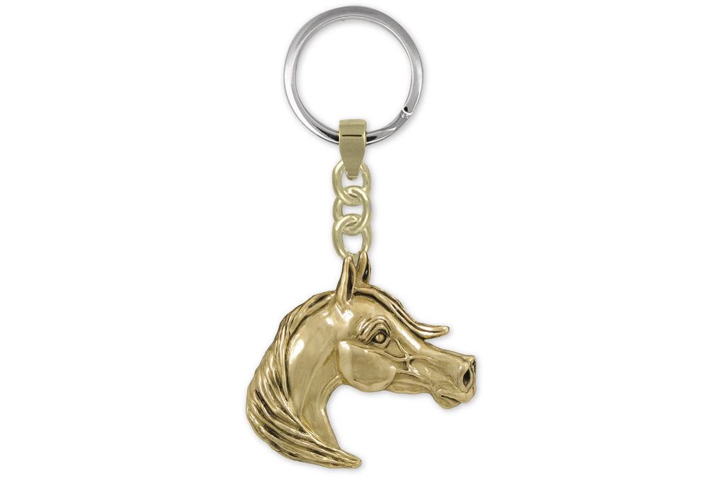 Arabian Horse Charms Arabian Horse Key Ring Yellow Bronze Arabian Horse Jewelry Arabian Horse jewelry