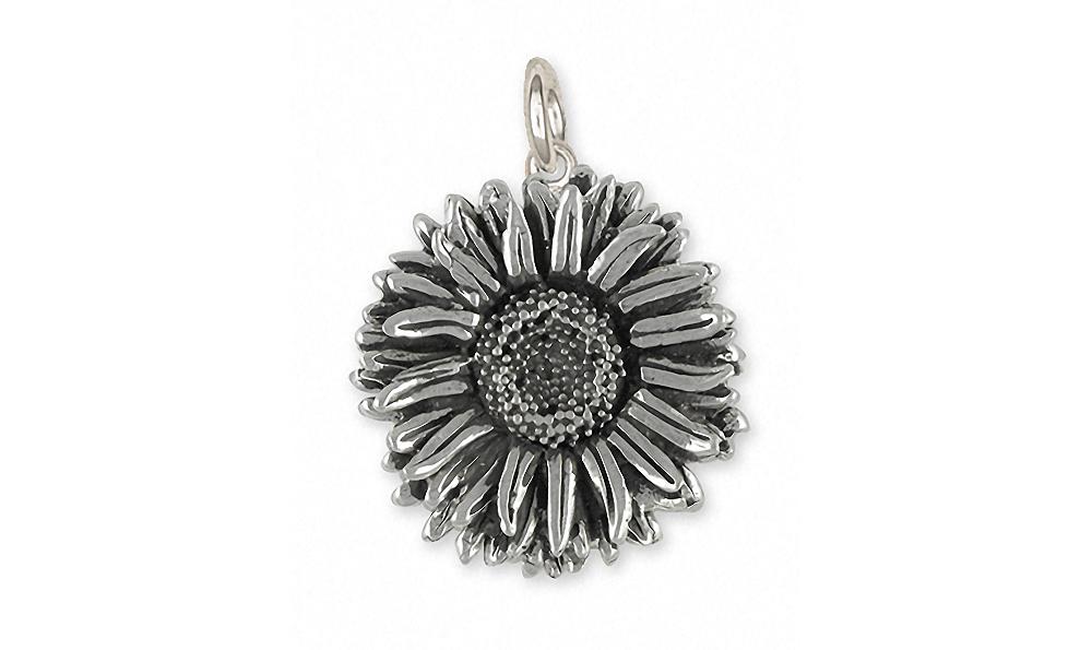 Aster Charms Aster Charm Sterling Silver Flower Jewelry Aster jewelry