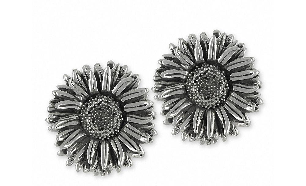 Aster Charms Aster Cufflinks Sterling Silver Flower Jewelry Aster jewelry